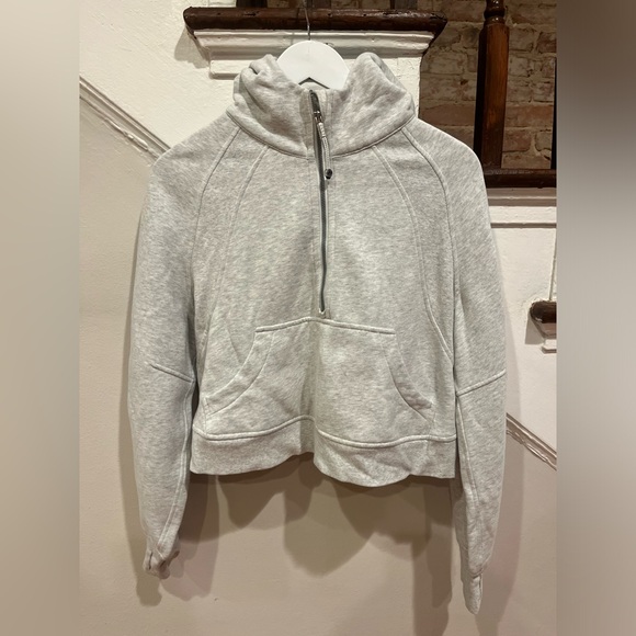 Lululemon oversized half-zip hoodie light grey, size XS/S - Picture 4 of 9